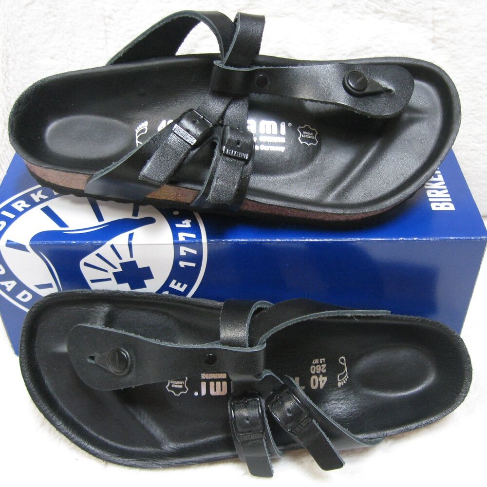 Tatami by Birkenstock Exquisite ADANA, like GIZEH. Black Leather 40 R US W 9 M 7